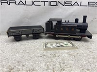 Vintage wood LNER train and car very nice and