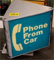 Rare Original USWEST Telephone Booth Lighted Sign