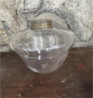 ANTIQUE GLASS GLOBE POSSIBLY FOR A LANTERN