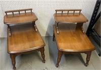 TWO MAPLE END TABLES