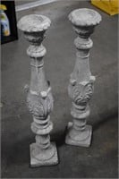 Two 36" Concrete Candle Pedestals