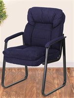 EMMA + OLIVER Brown Microfiber Side Chair with