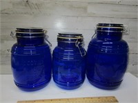 COBALT BLUE CANISTERS