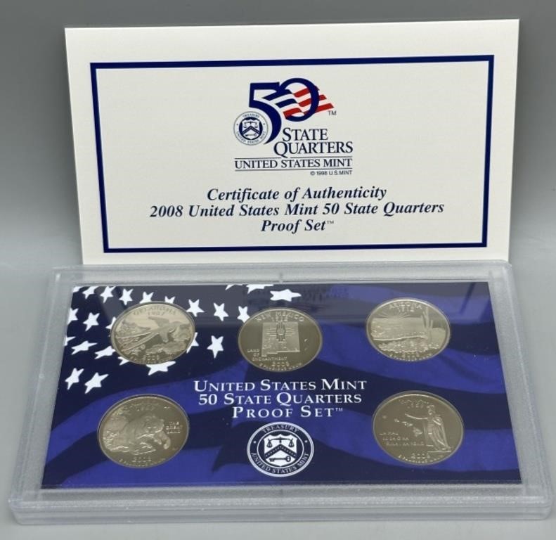 2008 U.S. Mint 50 States Quarters Proof Set