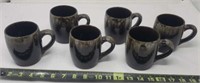 Drip Glazed Stoneware Coffee Cups