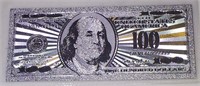 $100 USA Silver 999999 Bank Note Collectors Item