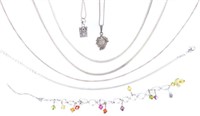 STERLING SILVER LADIES NECKLACES & BRACELETS