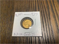 1927 $2.50 Gold Indian