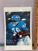 Gale Sayers signed Kansas Comet picture