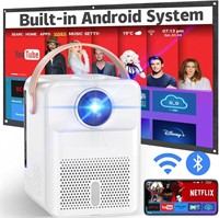 NEW $131 4K Smart Projector Android System