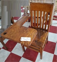 old vintage oak school desk Heywood Wakefield ?