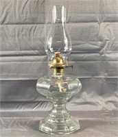 18" Vintage Glass Oil Lamp