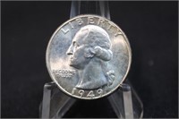 1949-D Uncirculated Washington Silver Quarter