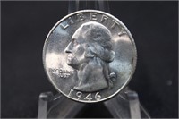 1946-S Uncirculated Washington Silver Quarter