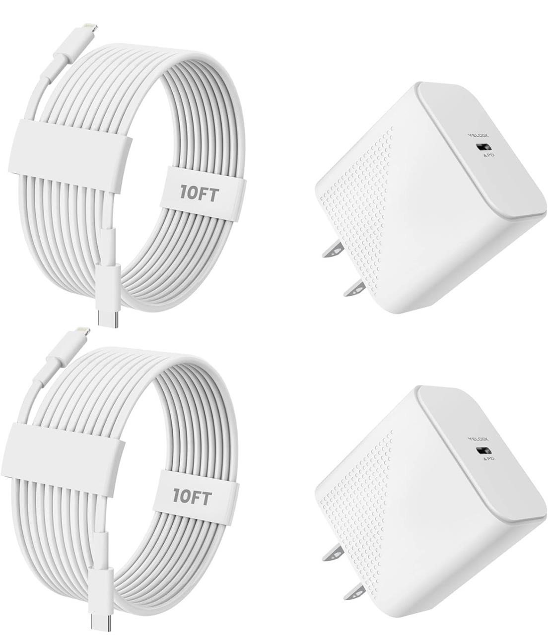 10ft 20W Type-C to Lightning Cable 2-Pack