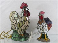 (2) ROOSTER LAMPS: