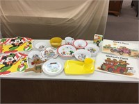Children’s dinnerware and toys