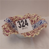 HANDLED FLUTED BOWL MARKED 1519 11 IN