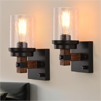 2-Pack Rustic Farmhouse Wall Sconces