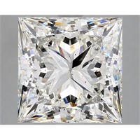Igi Certified Princess Cut 4.09ct Si1 Lab Diamond