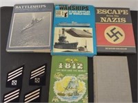 Lot of Books on War w/ Patches