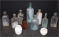 Lot of Vintage Bottles & 2 Jars
