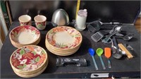 Plates Bowls, Kitchen utensils