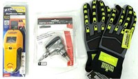 Stud Sensor, Mini Impact Nailer & XL Work Gloves