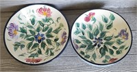 (2) Hand-Painted Gail Pittman Pottery Bowls