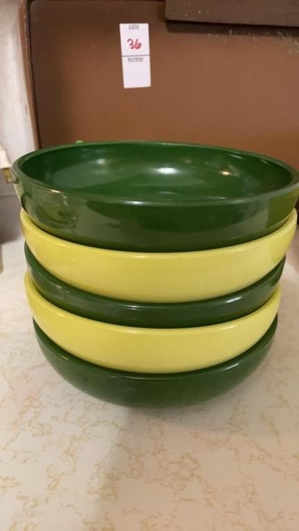 Fired on color bowls - 5 bowls