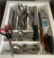 Tray of kitchen utensils