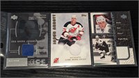 3 Upper Deck Topps Hockey Jersey Cards