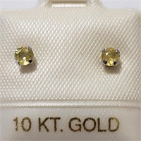 10K  Yellow Sapphire Earrings