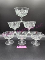 Crystal Sherbert Glasses (6)