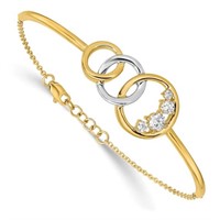 14k -Diamond Triple Circle Bracelet
