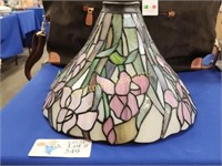 SLAG GLASS TORCHIERE LAMP SHADE