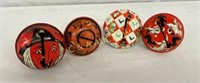(4) EARLY HALLOWEEN TIN NOISE MAKERS