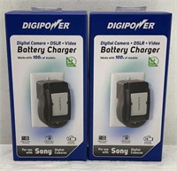 DigiPower Digital Camera Battery Charger (2pcs)