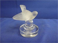 Signed Lalique Bird Figurine