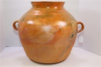 NATIVE AMERICAN CLAY POTTERY DOUBLE HANDLED WATER