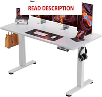 ErGear Height Adjustable Desk  55 x 28 Inch  White