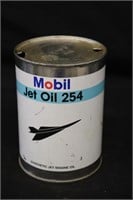 Mobil Jet Oil 254 Tin Oil Can
