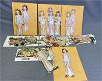 Vintage Paper Dolls With Clothes USA
