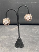 Vintage sterling silver earrings clip on