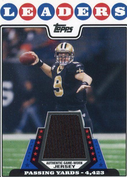 Drew Brees 2008 Topps  Authentic Game Worn Jersey