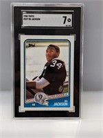 1988 Topps #327 Bo Jackson Super Rookie SGC 7