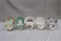 5 English cups and saucers including Aynsley.