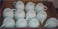 11 Heavy old Westmoreland milk glass punch cups