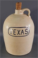 'Texas' Stoneware Contemporary Whiskey Jug