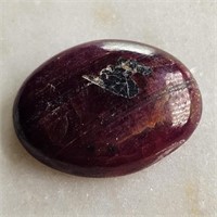 CERT 9.55 Ct Cabochon African Untreated Sapphire,